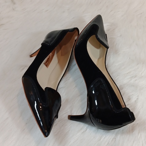 Rupert Sanderson  Designer Black Patent Leather Pumps Sz 38.5/ 8 main image 5
